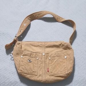 Adorable Vintage Y2K LEVI'S Camel/Beige Color Cordoroy Purse